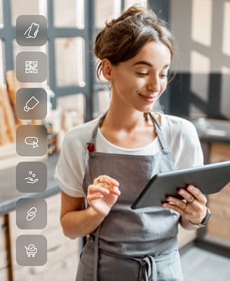 Girl with tablet